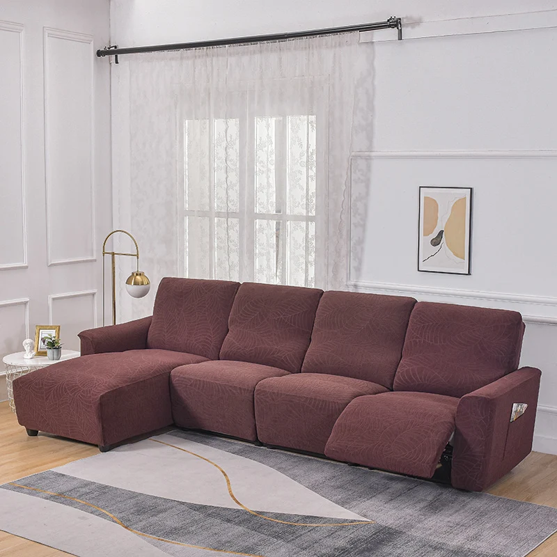 Housse de Canapé Relax Jacquard Brun