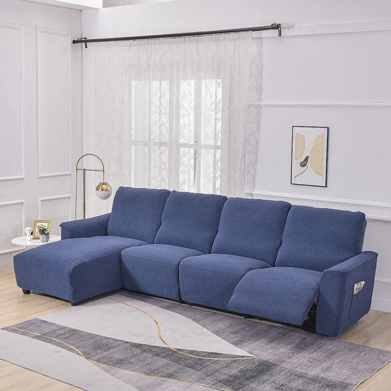 Housse de Canapé Relax Jacquard Bleu marine