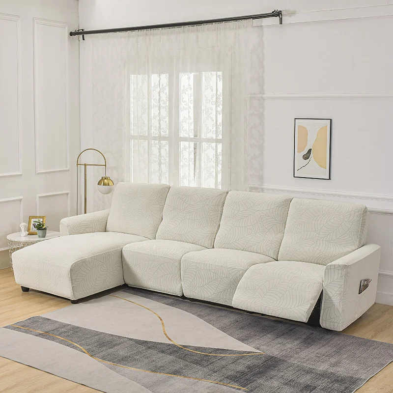 Housse de Canapé Relax Jacquard Blanc