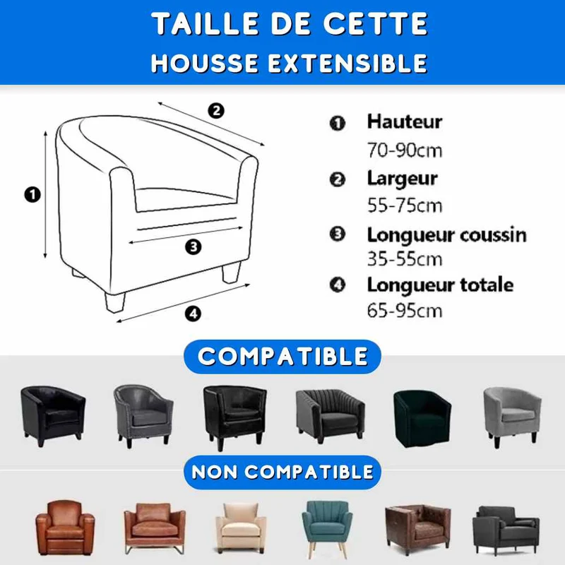 Housse Fauteuil Cabriolet Extensible taupe
