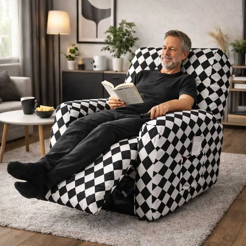 Housse Fauteuil Relax damier