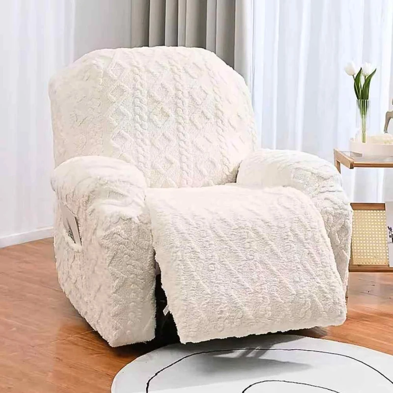 Housse Fauteuil Relax Tricot blanche