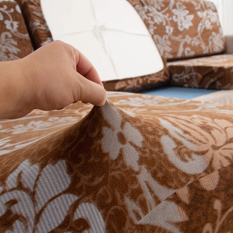 Housse Peluche Baroque pour Coussin d'Assise de Canapé