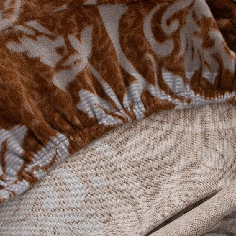 Housse Peluche Baroque pour Coussin d'Assise de Canapé