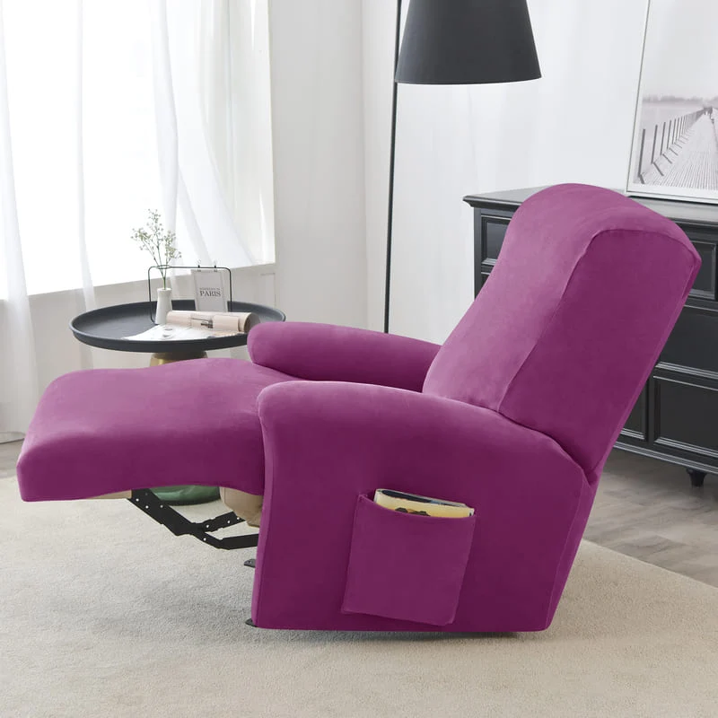 Housse de Fauteuil Relax Velours Magenta