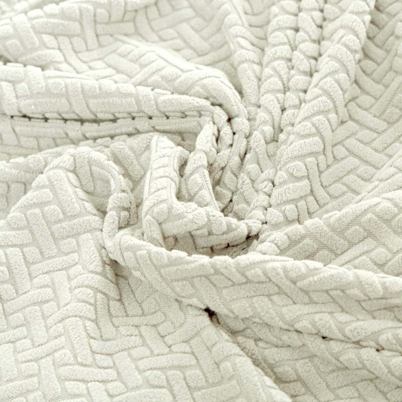 Housse Microfibre Blanc pour Coussin d'Assise de Canapé