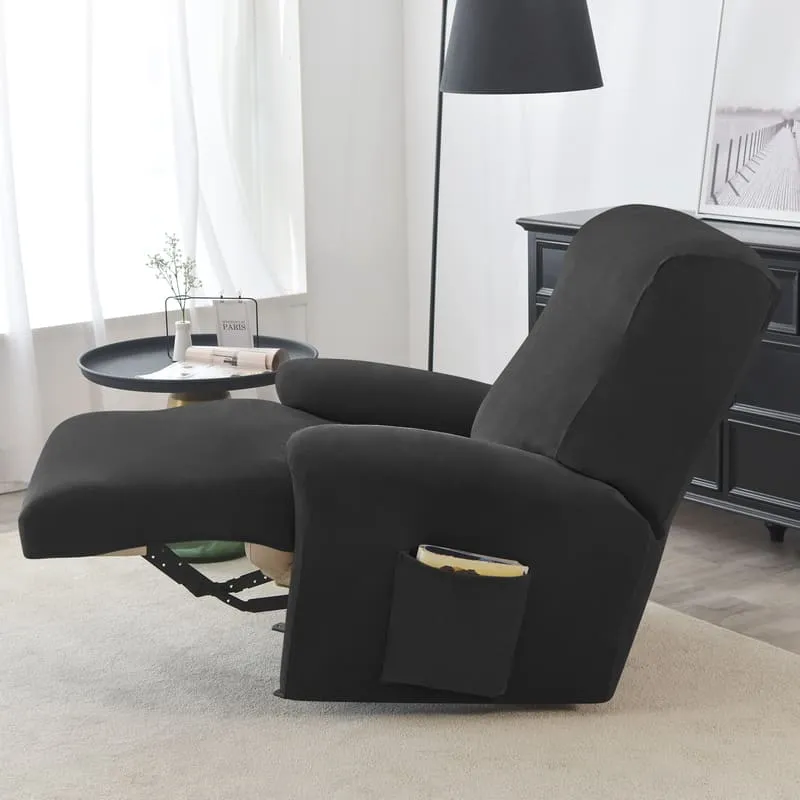 Housse de Fauteuil Relax Velours Noir