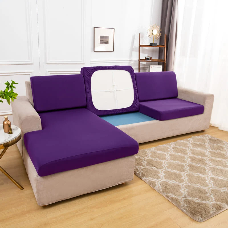 Housse extensible Violet pour Coussin de Canapé