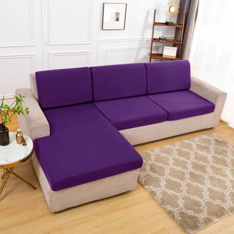 Housse extensible Violet pour Coussin de Canapé
