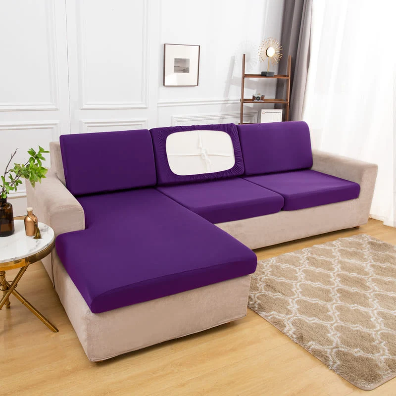 Housse extensible Violet pour Coussin de Canapé