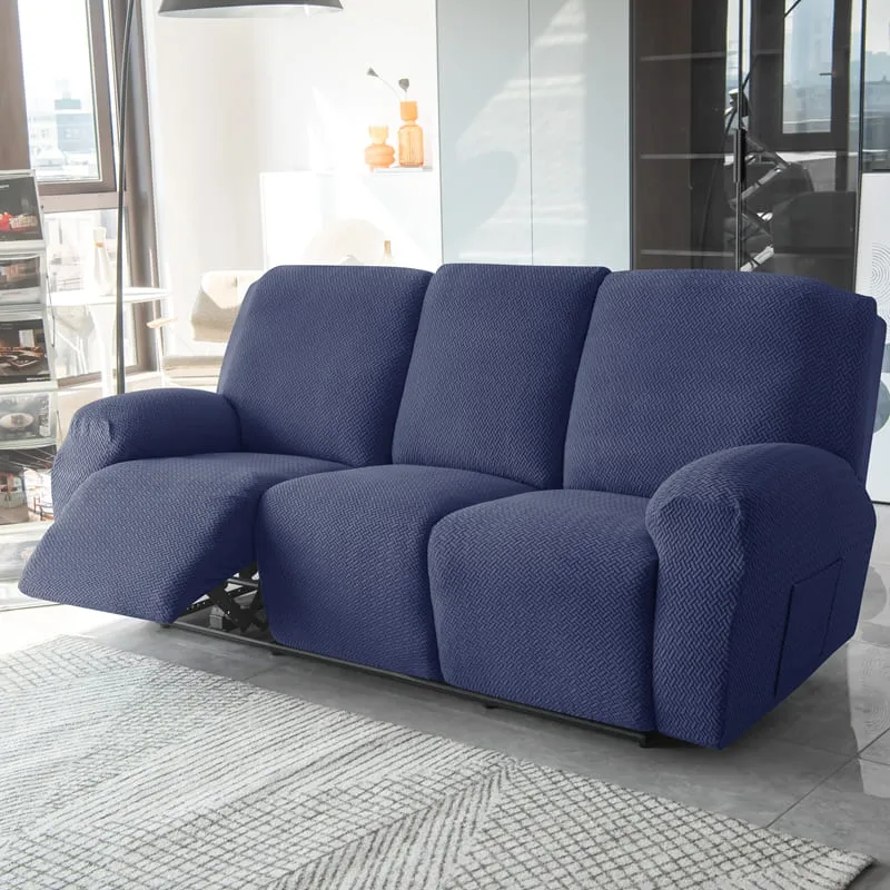 Housse de Canapé Relax Microfibre Bleu Marine
