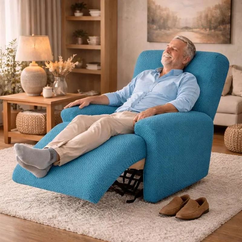 Housse Fauteuil Relax bleue
