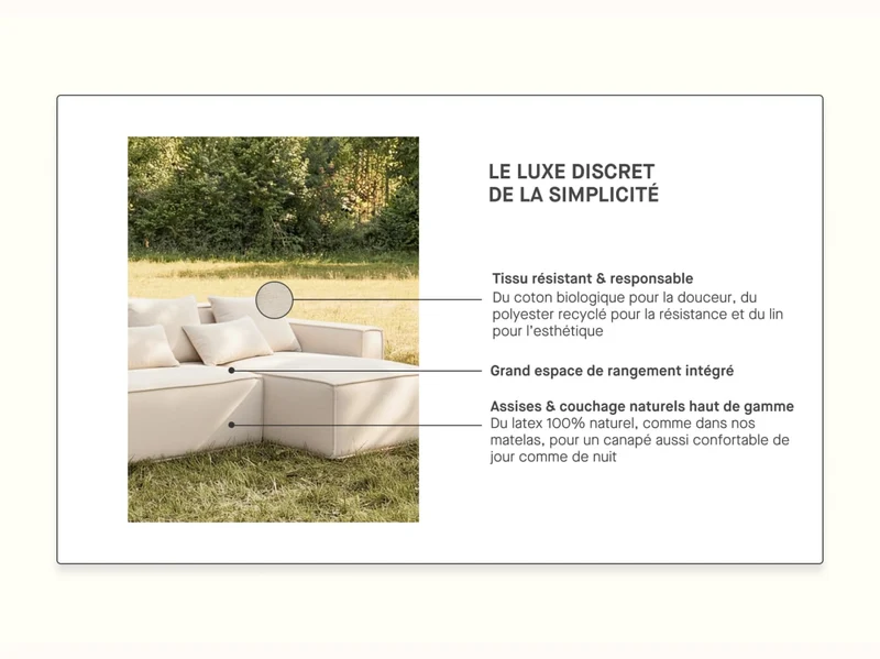 Canapé convertible d'angle FOLIA