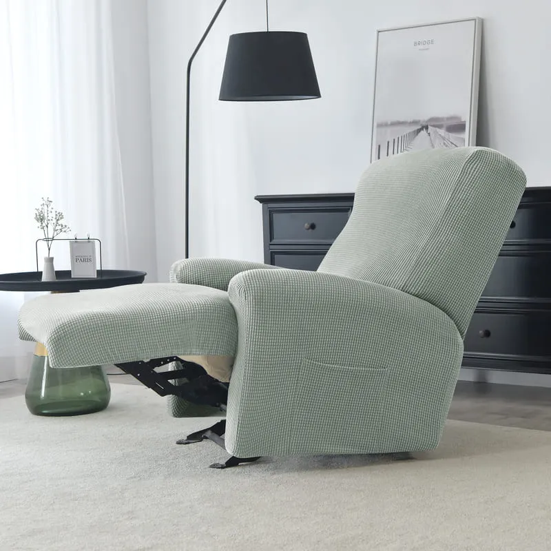 Housse de Fauteuil Relax Jacquard Gris Vert