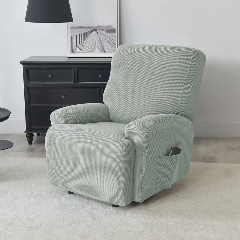 Housse de Fauteuil Relax Jacquard Gris Vert