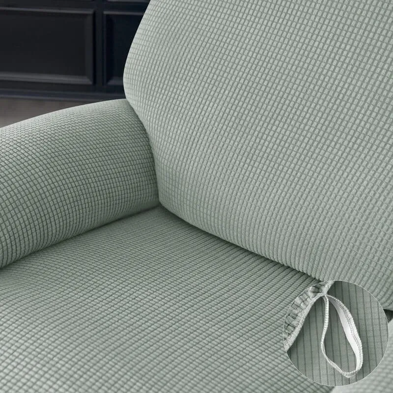 Housse de Fauteuil Relax Jacquard Gris Vert