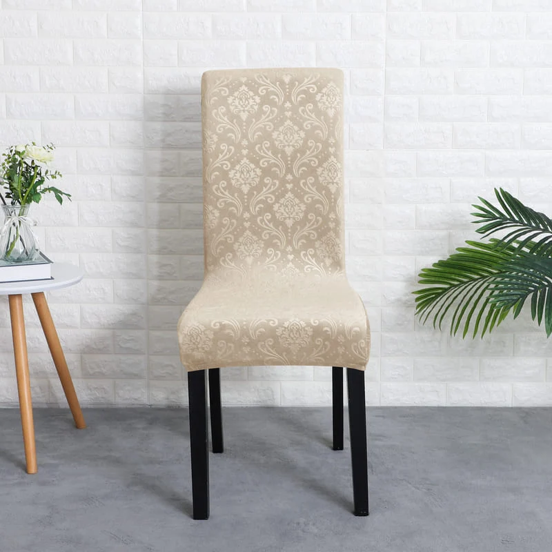 Housse de Chaise Velours Lys Beige