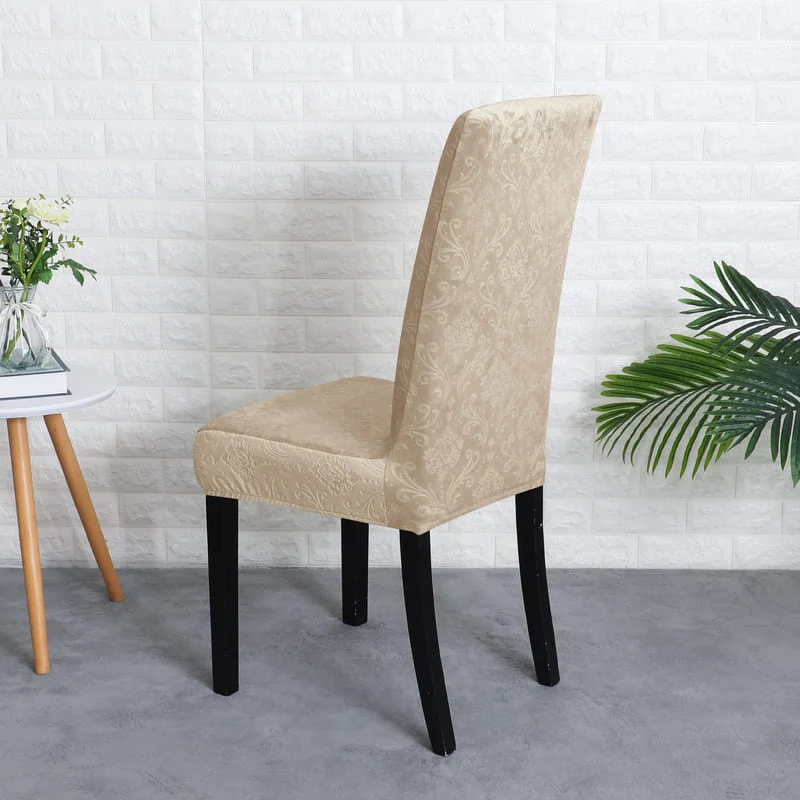 Housse de Chaise Velours Lys Beige
