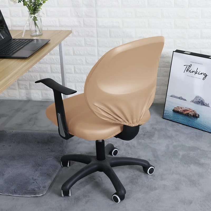 Housse de Chaise de bureau cuir Camel