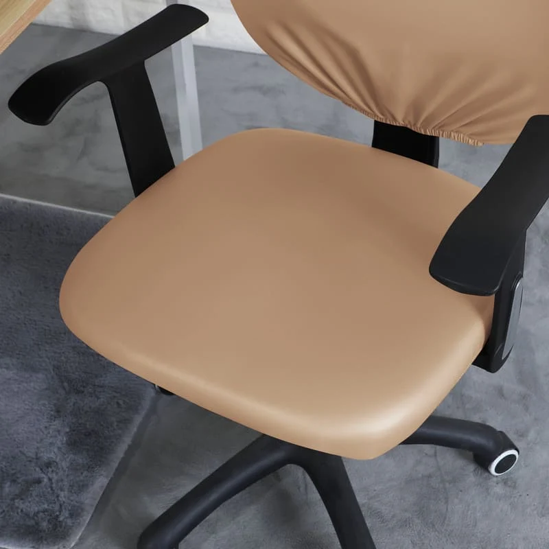 Housse de Chaise de bureau cuir Camel