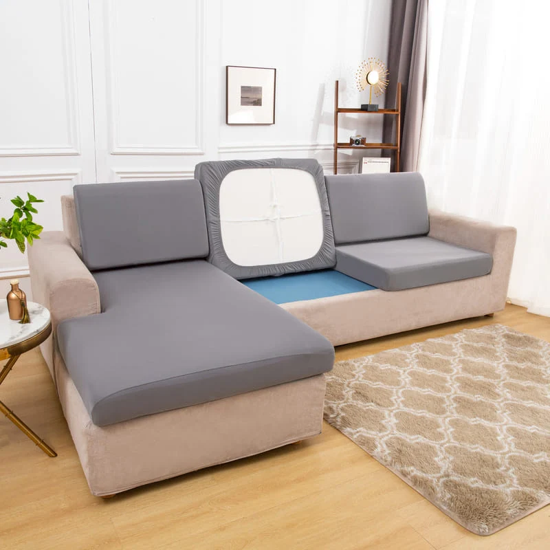 Housse extensible Gris clair pour Coussin de Canapé