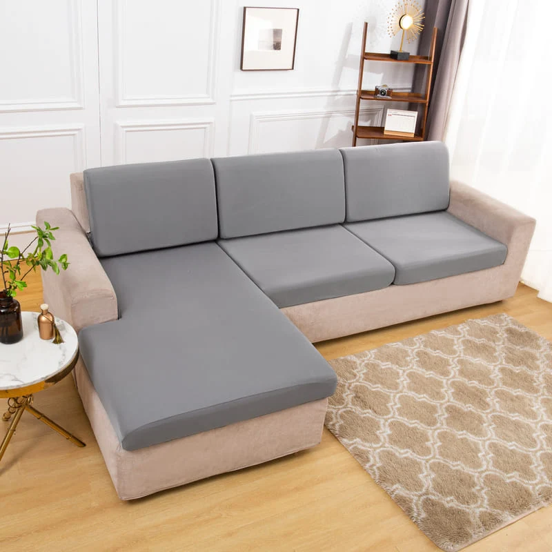 Housse extensible Gris clair pour Coussin de Canapé