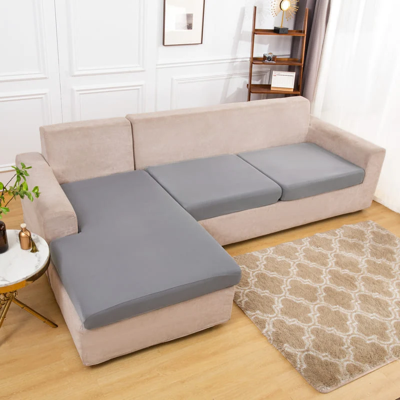Housse extensible Gris clair pour Coussin de Canapé
