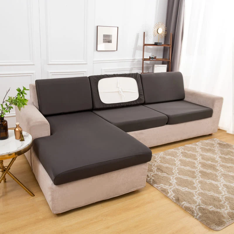 Housse extensible Gris anthracite pour Coussin de Canapé