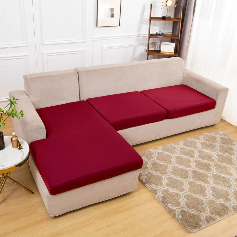 Housse extensible Vin rouge pour Coussin de Canapé