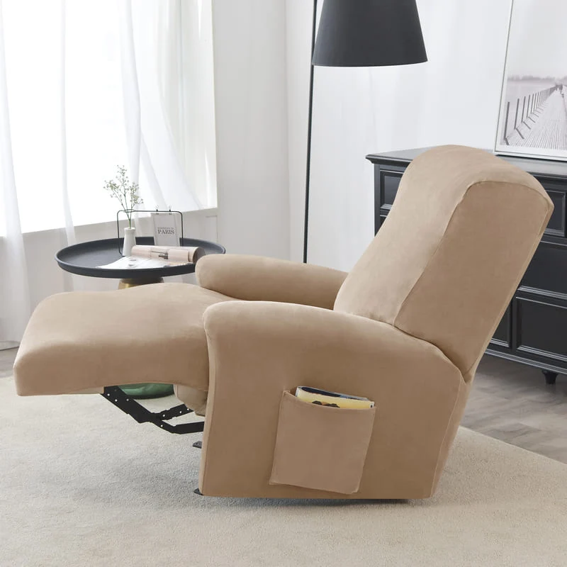 Housse de Fauteuil Relax Velours Camel