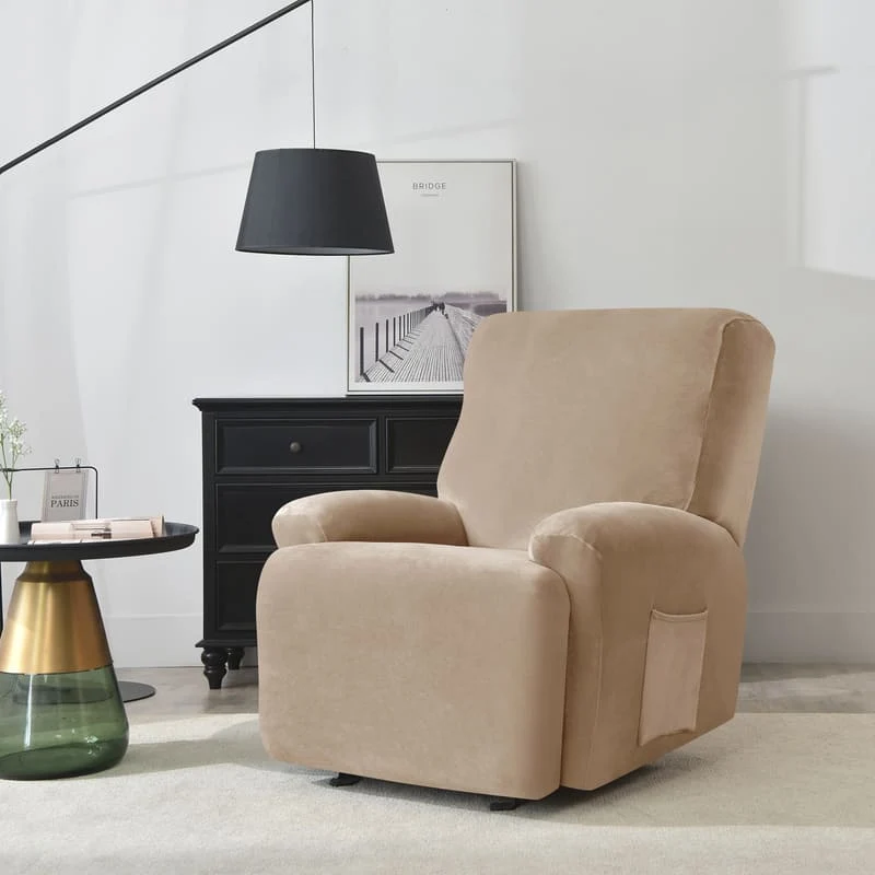 Housse de Fauteuil Relax Velours Camel