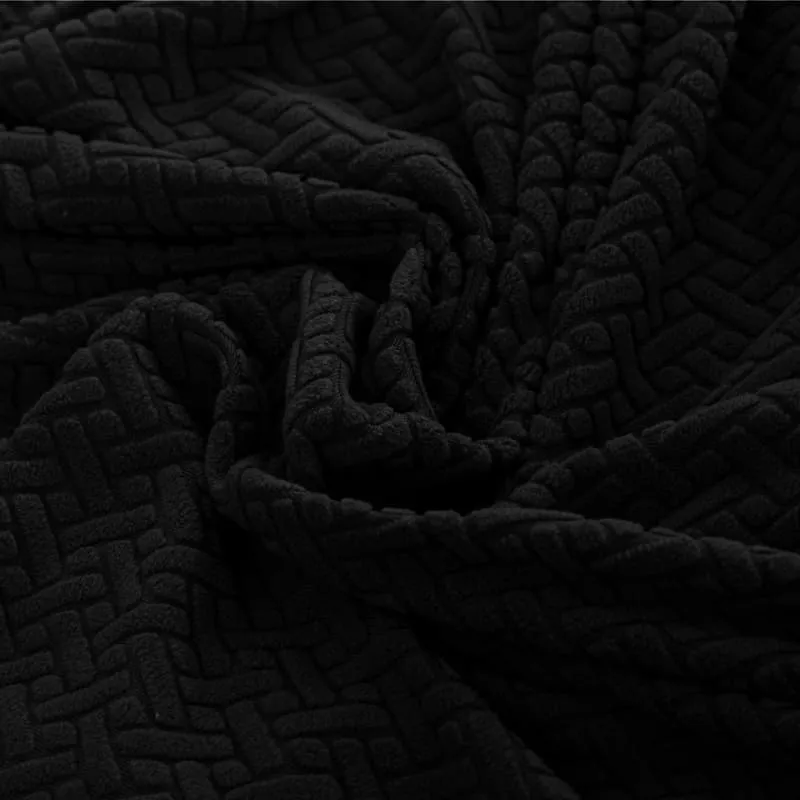 Housse Microfibre Noire pour Coussin d'Assise de Canapé