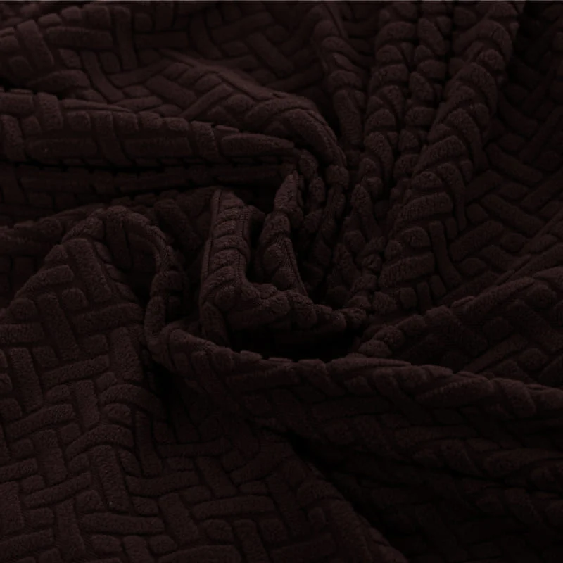 Housse Microfibre Marron pour Coussin d'Assise de Canapé