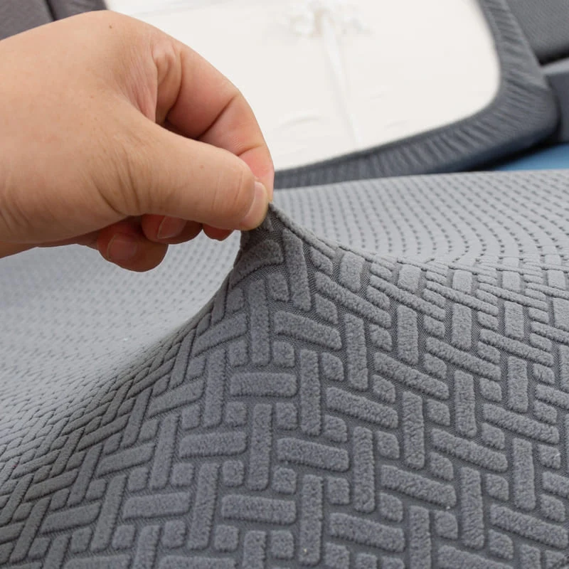 Housse Microfibre Grise pour Coussin d'Assise de Canapé