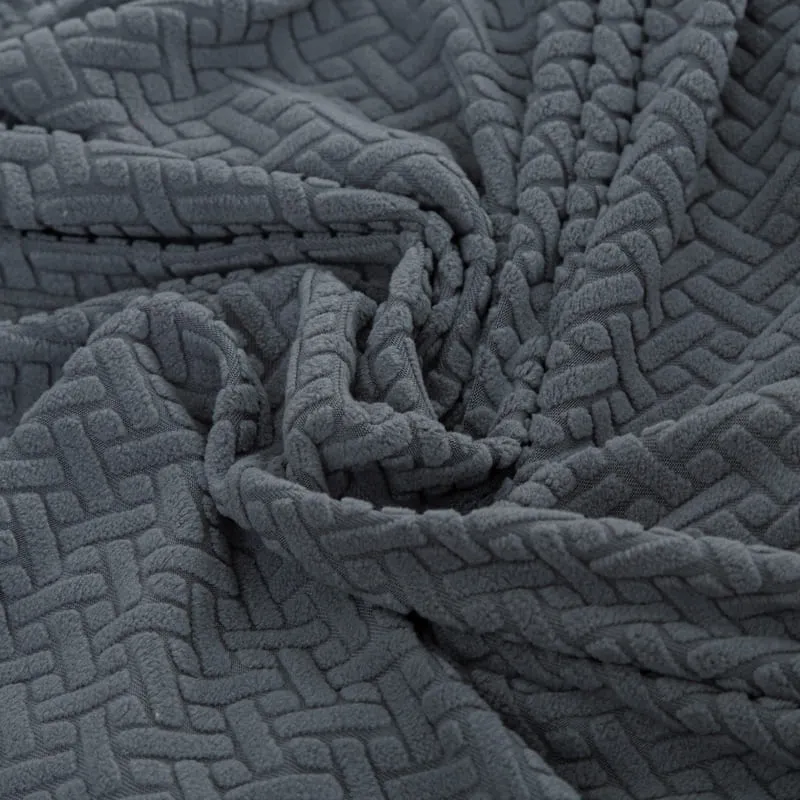 Housse Microfibre Grise pour Coussin d'Assise de Canapé