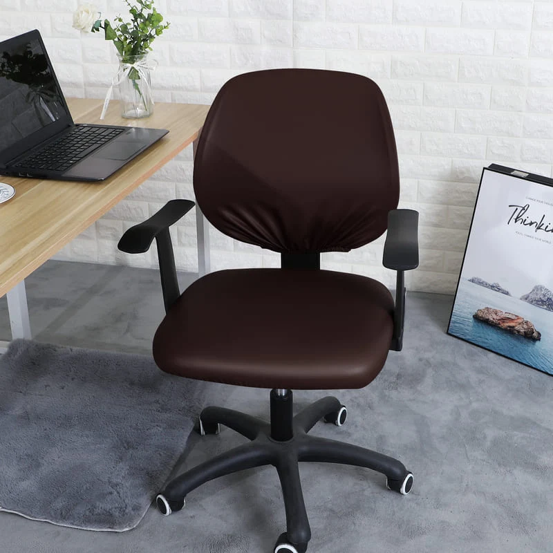 Housse de Chaise de bureau cuir Café