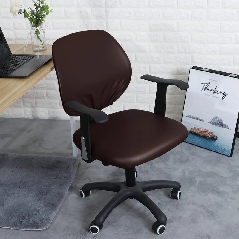 Housse de Chaise de bureau cuir Café