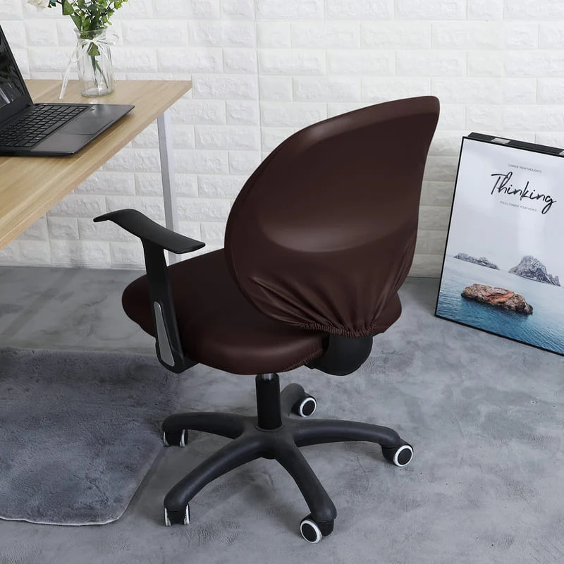 Housse de Chaise de bureau cuir Café