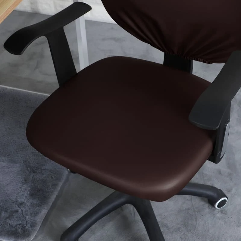 Housse de Chaise de bureau cuir Café