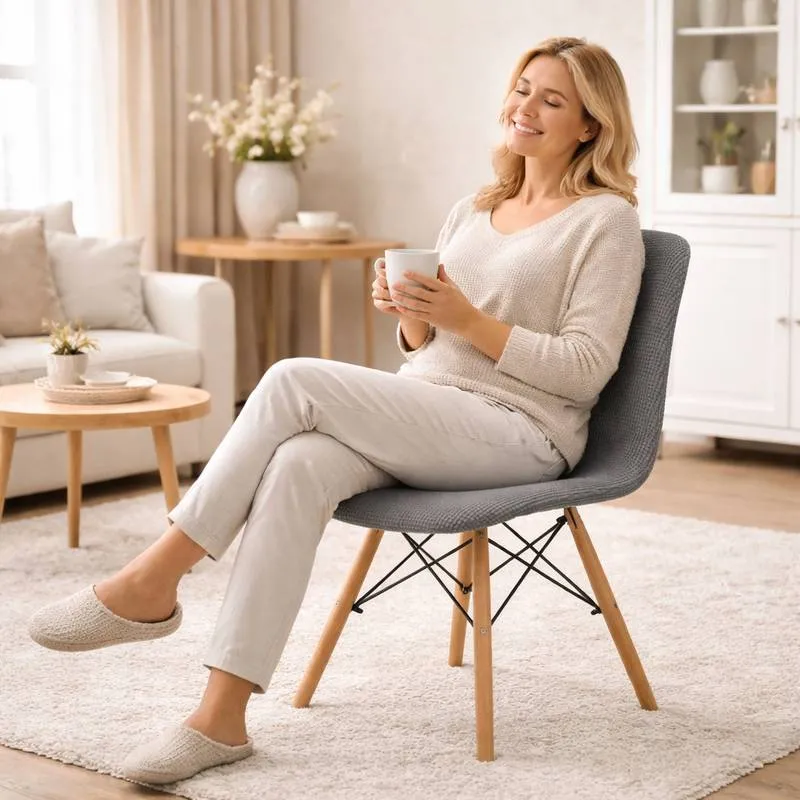 Housse de Chaise Extensible Imperméable grise