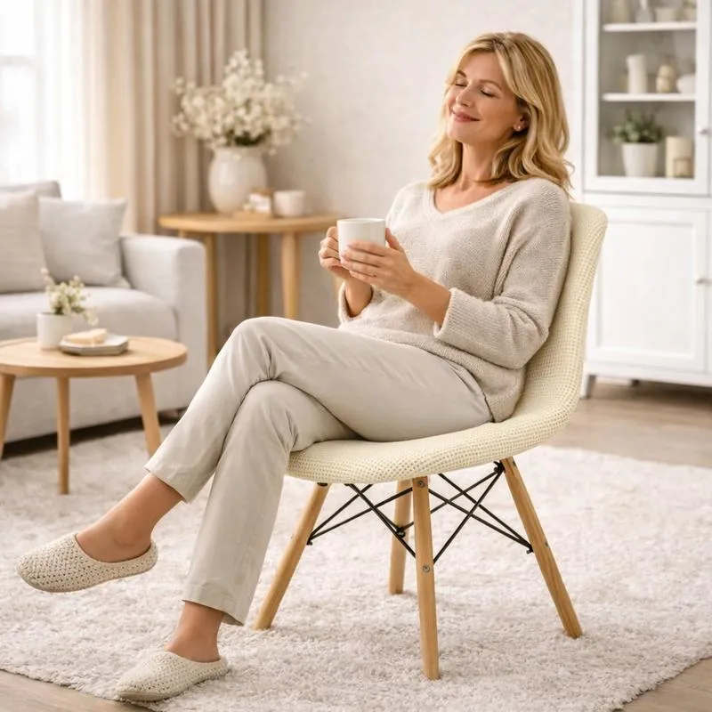 Housse de Chaise Extensible Imperméable crème