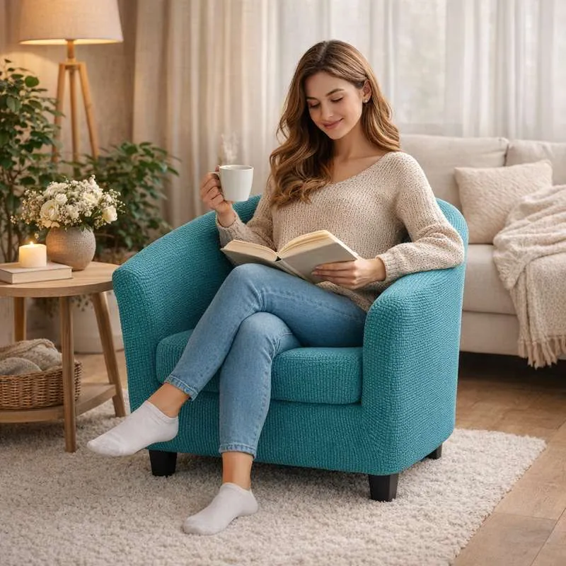 Housse Fauteuil Club Cabriolet bleu