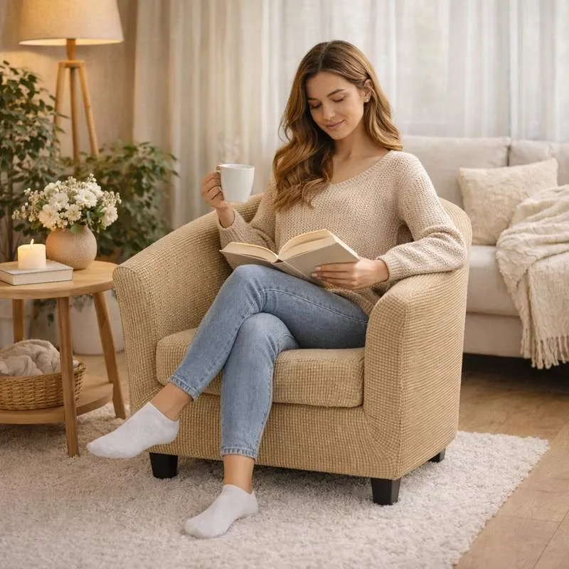 Housse Fauteuil Club Cabriolet beige