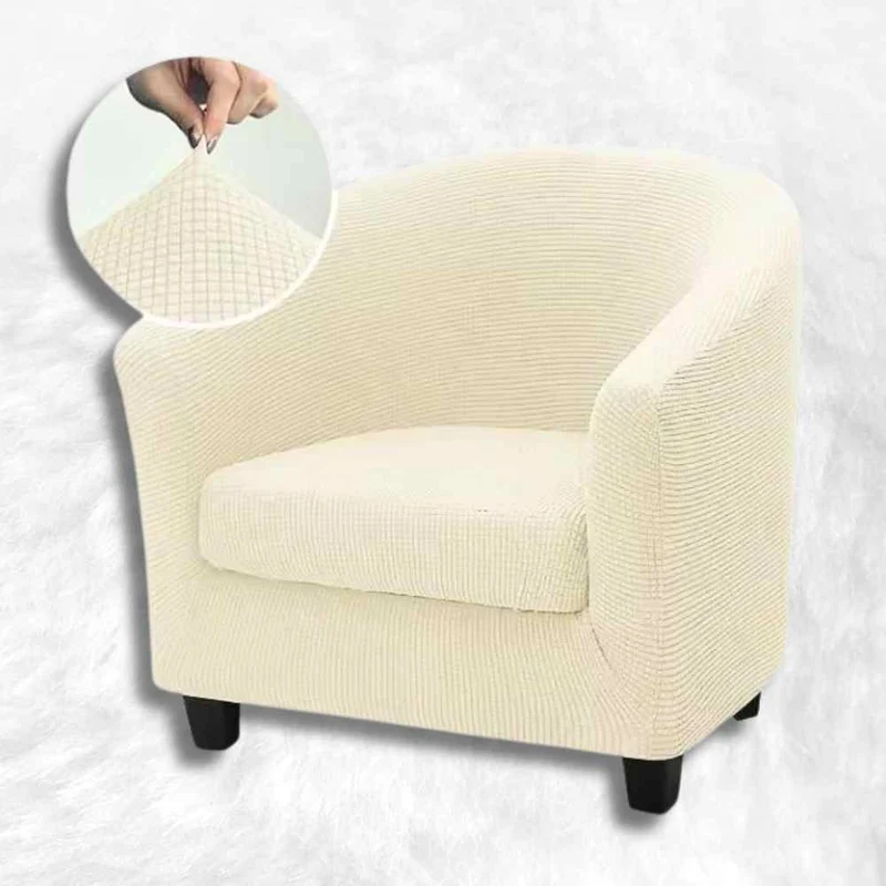 Housse Fauteuil Club Cabriolet blanche
