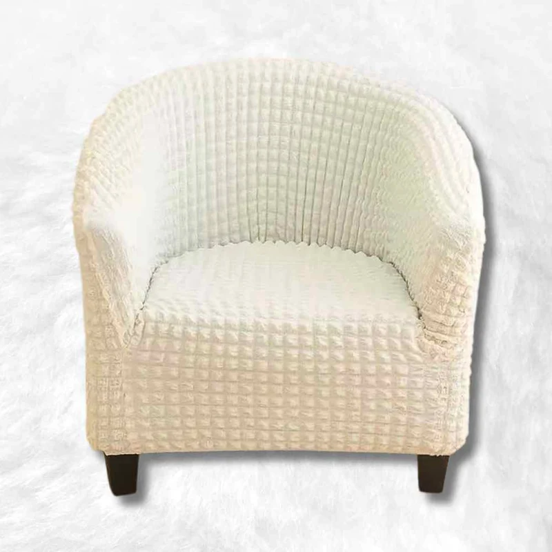 Housse Fauteuil Cabriolet Velours Côtelé blanche