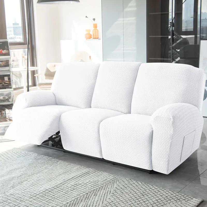 Housse de Canapé Relax Microfibre Blanc