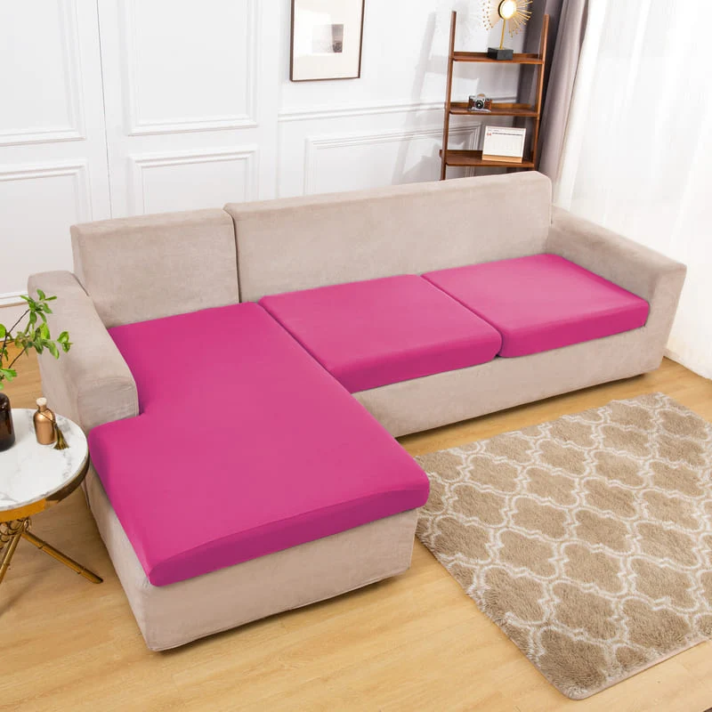 Housse extensible Rose pour Coussin de Canapé