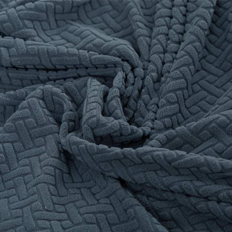 Housse Microfibre Gris bleu pour Coussin d'Assise de Canapé