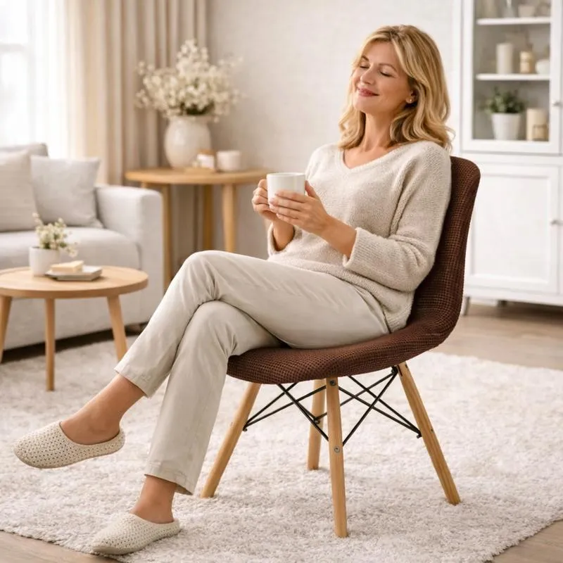 Housse de Chaise Extensible Imperméable marron