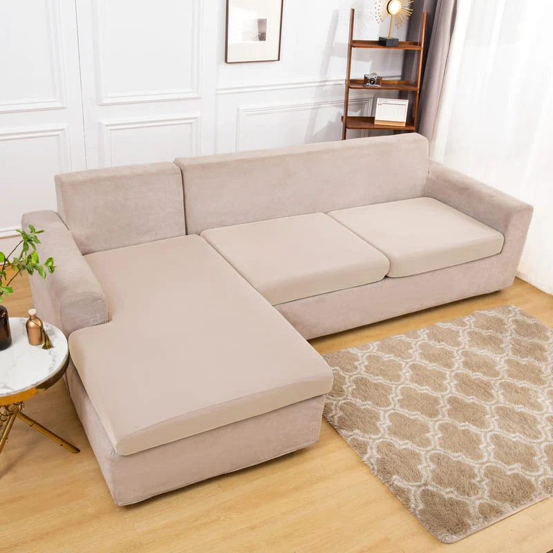 Housse extensible Écru pour Coussin de Canapé